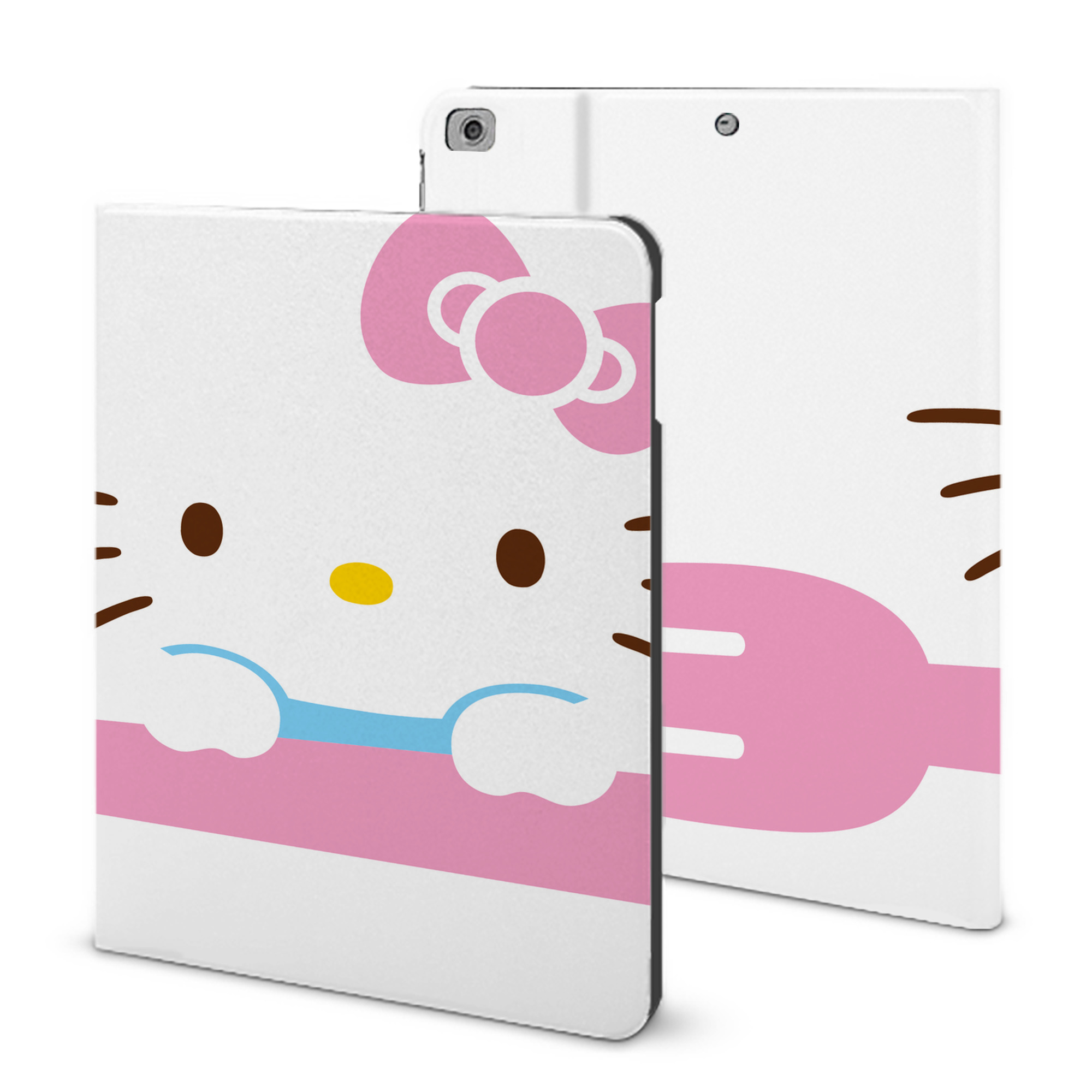 （画像用） Hello Kitty ハローキティ IPad ケース ブック型 PUレザー TPU 耐衝撃 軽量 薄型 ペン収納なし 全面保護 IPad 各モデル対応